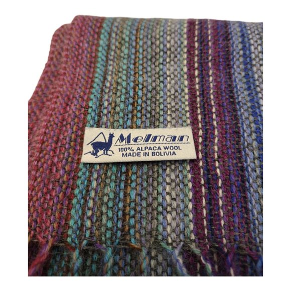 Melman 100% Alpaca Wool Boho Scarf - Picture 2 of 5
